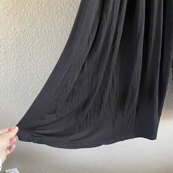 Free People Beach Pants Womens Large Black Ultra High Rise Flowy Wide Leg Crop - Picture 3 of 12